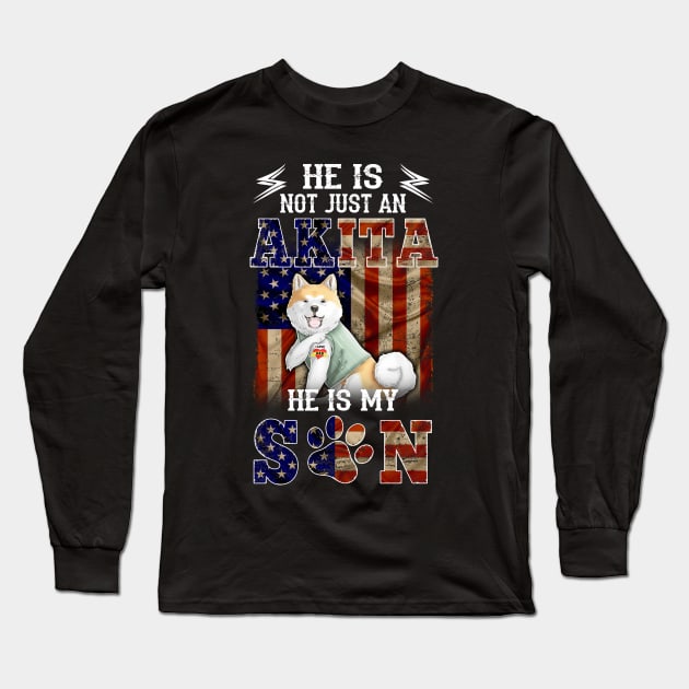 Akita Flag Long Sleeve T-Shirt by janayeanderson48214